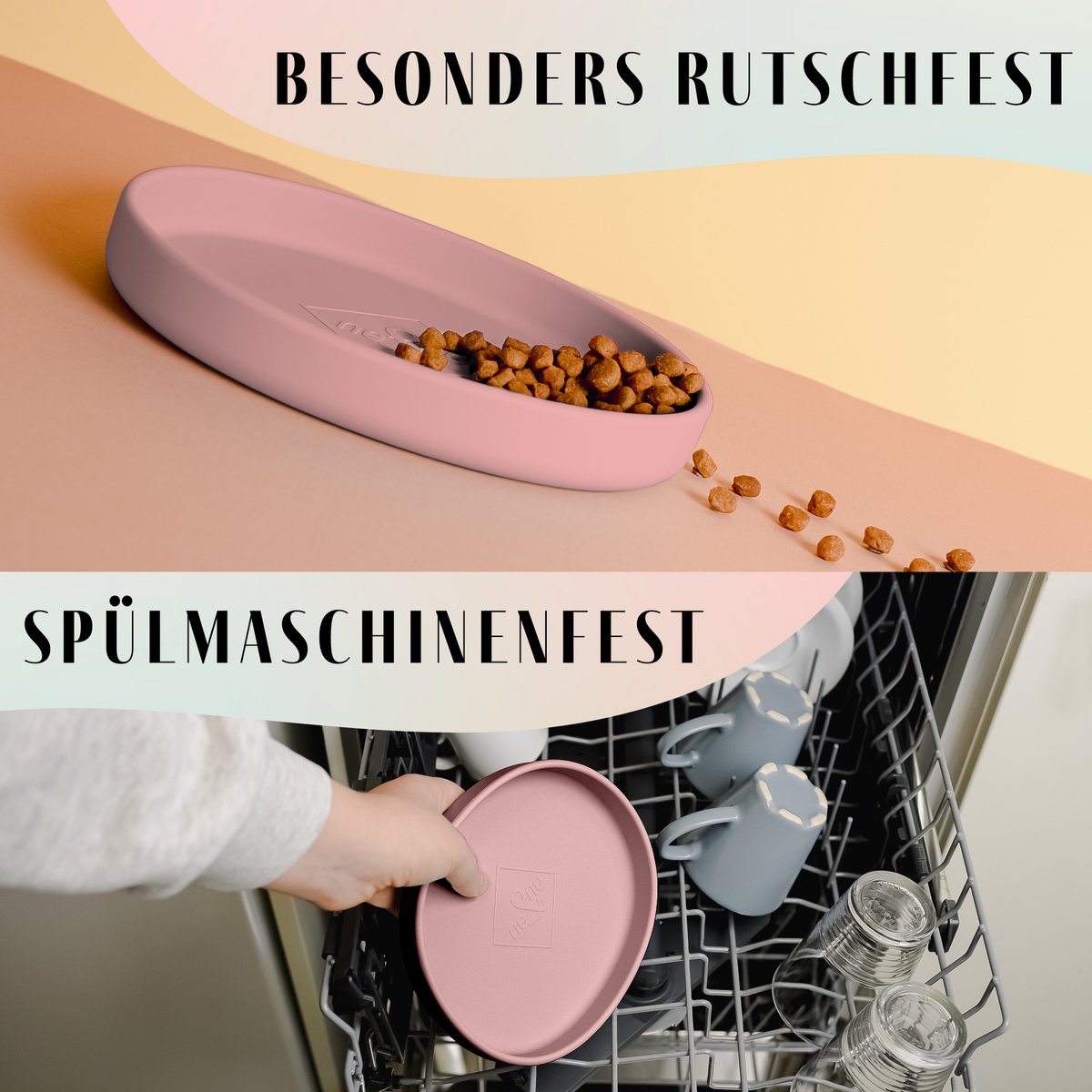 Katzennapf – Flach, whiskerfreundlich, aus Silikon