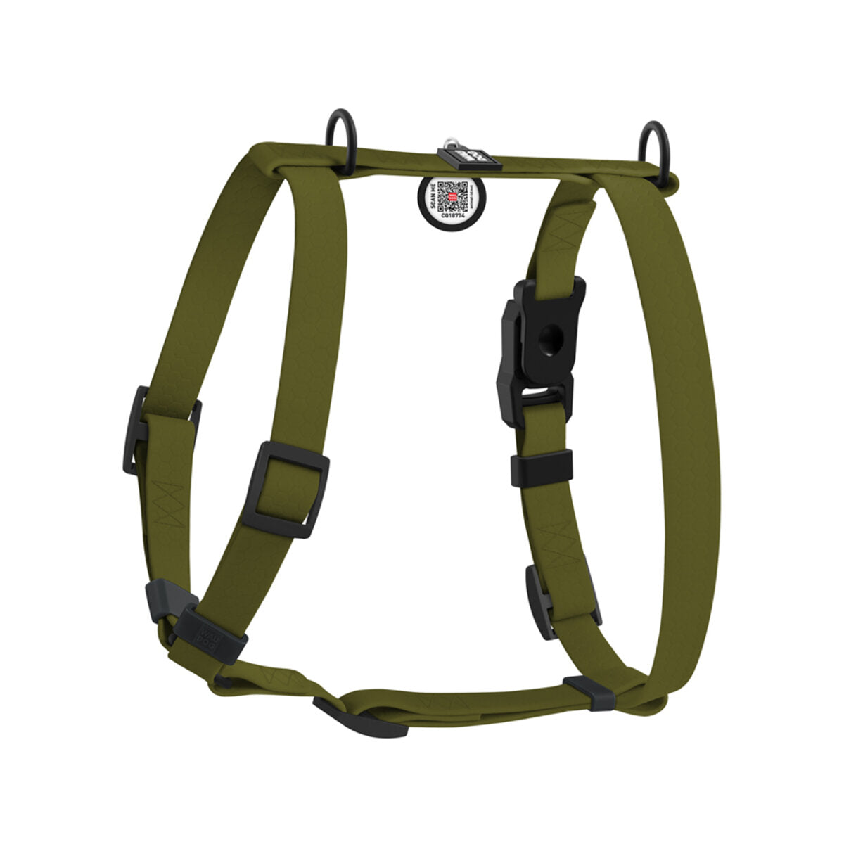 WAUDOG Magnet Dog H-Harness with QR Passport - Khaki