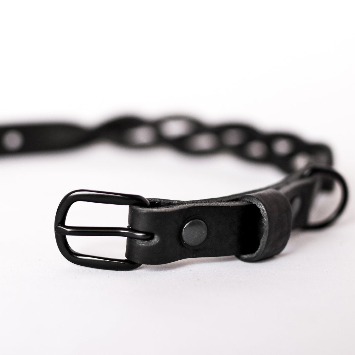 Gedrehte Hundehalskette – Schwarz