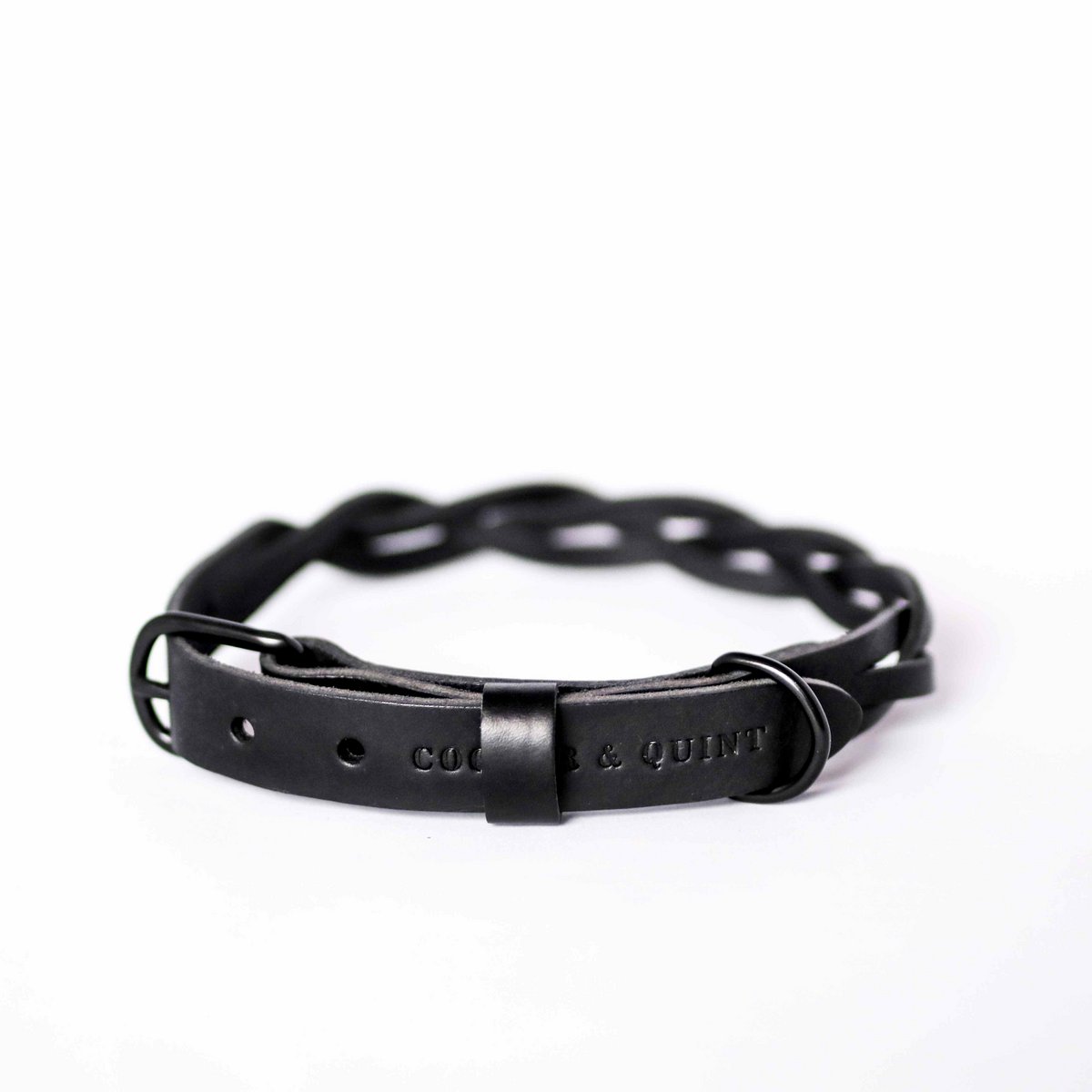 Gedrehte Hundehalskette – Schwarz