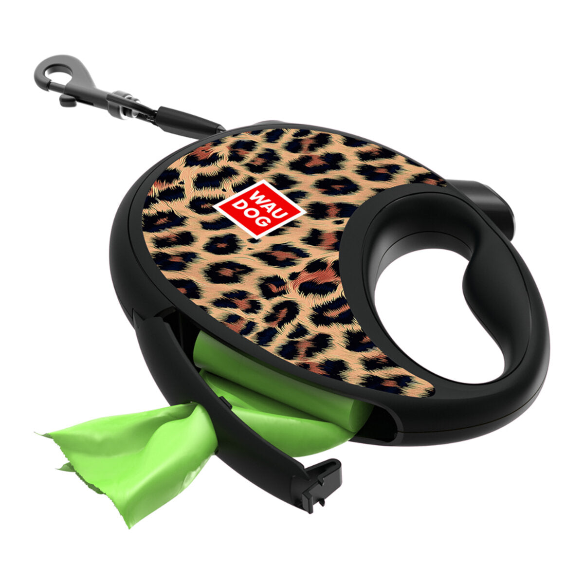 WAUDOG R-Leash Retractable Dog Leash - Leopard