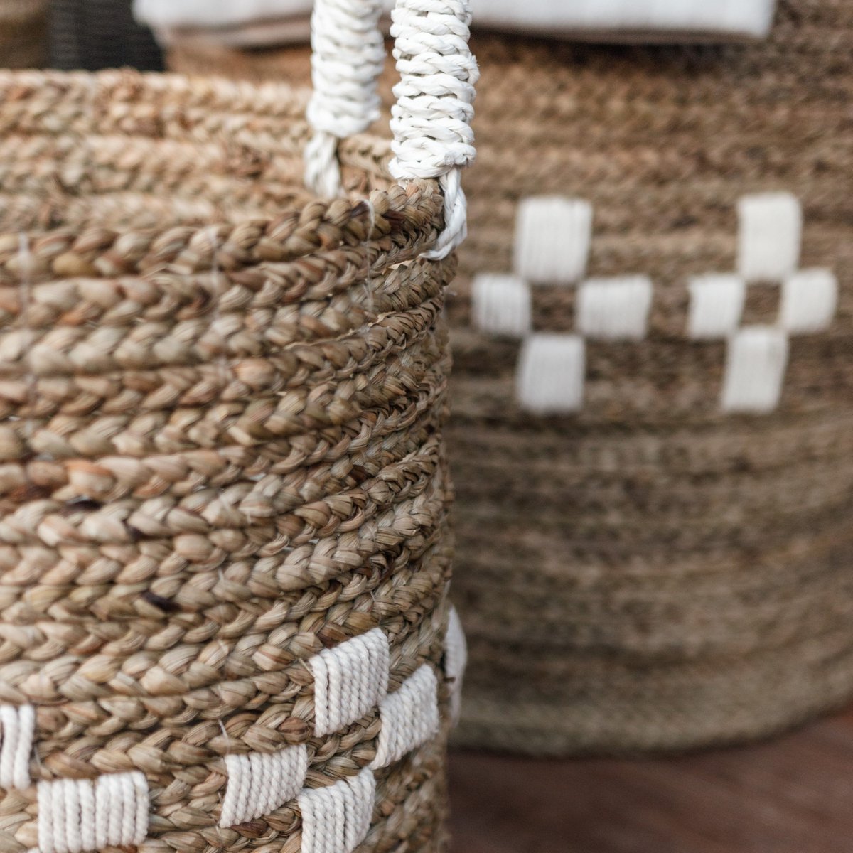 Cesta de almacenamiento de pasto marino – Cesto para ropa y plantas (3 tamaños)