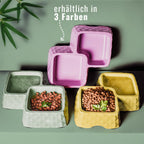 Bamboo Double Bowl for Cats & Small Dogs