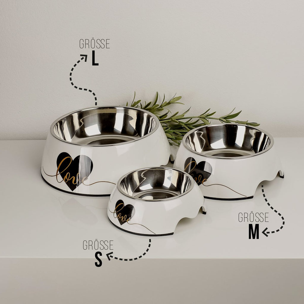 Futternapf 2er Set für große Hunde - Love Design