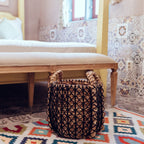 Wäschekorb PRAYA aus Wasserhyazinthe – Handgefertigter Aufbewahrungskorb Natur