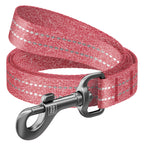 WAUDOG Re-cotton Reflective Dog Leash - Red