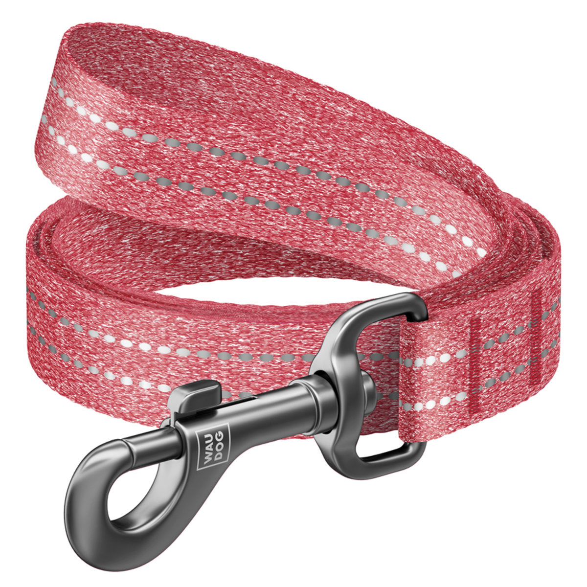 WAUDOG Re-cotton Reflective Dog Leash - Red