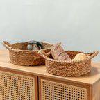 PAWEAREA Brotkorb aus Wasserhyazinthe – handgeflochtener Aufbewahrungskorb im natürlichen Design