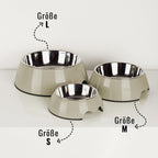 Pet Bowl Set – 2 Pieces (S/M/L) Taupe