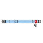 WAUDOG Re-cotton Reflective Dog Collar with QR Passport - Blue