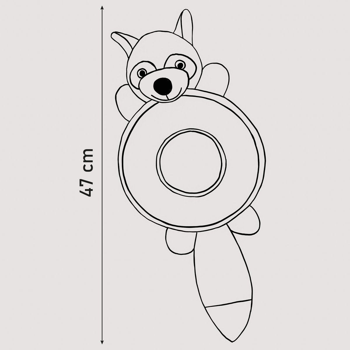Juguete de Peluche para Perro con Sonido y Función de Masticar – Mapache
