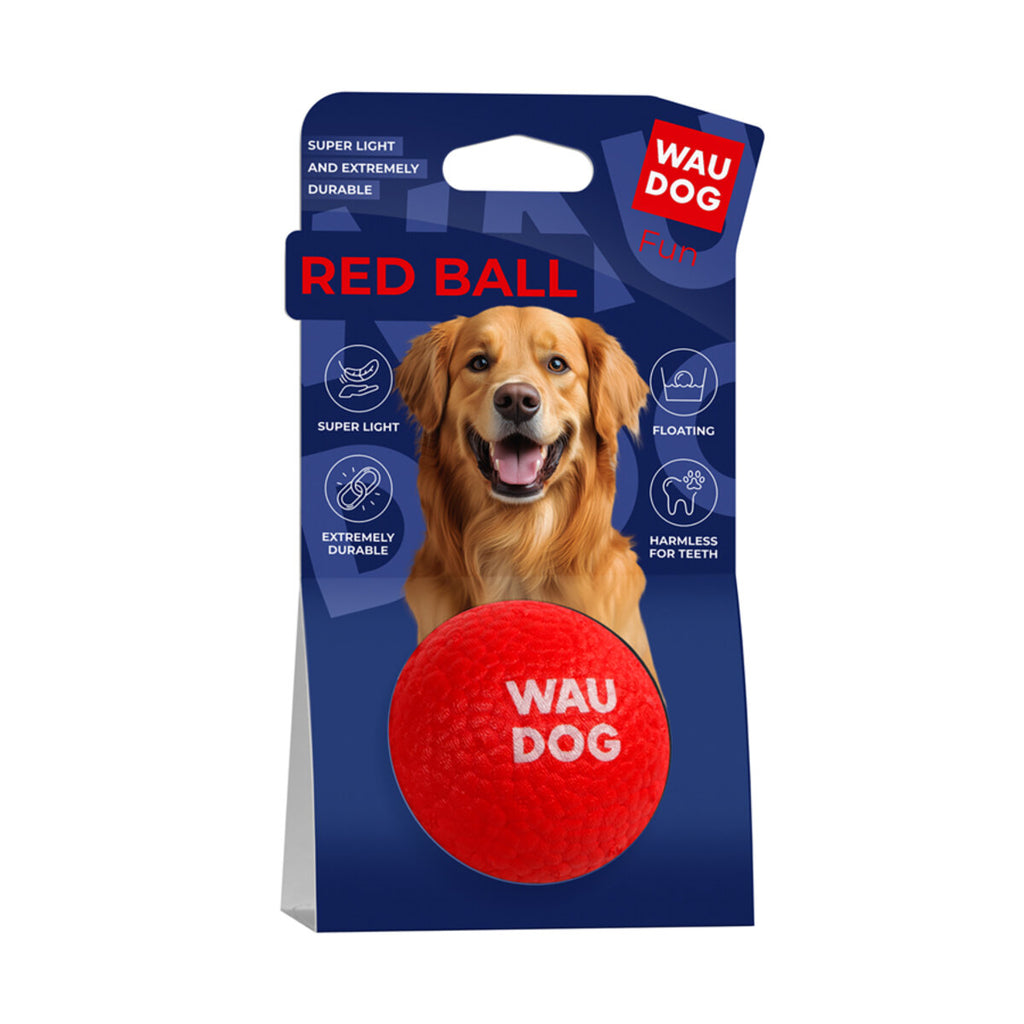 WAUDOG Fun Red Ball dog toy, thermoplastic polyurethane foam, 70mm