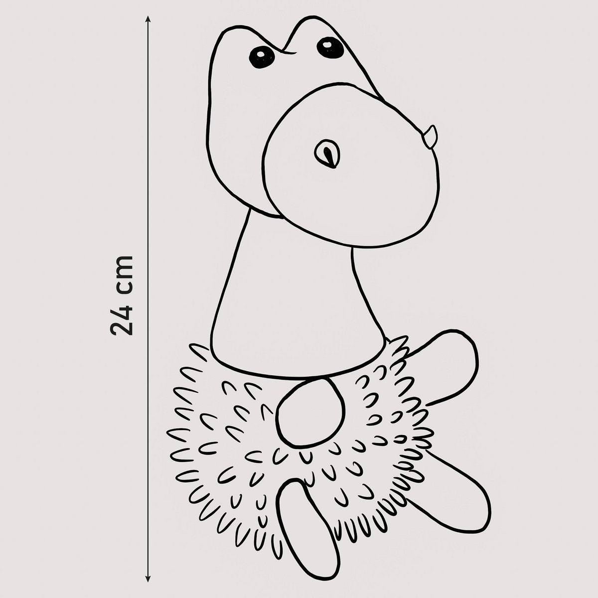 Juguete de peluche para perro con chirriador y función de mordedor – Dinosaurio