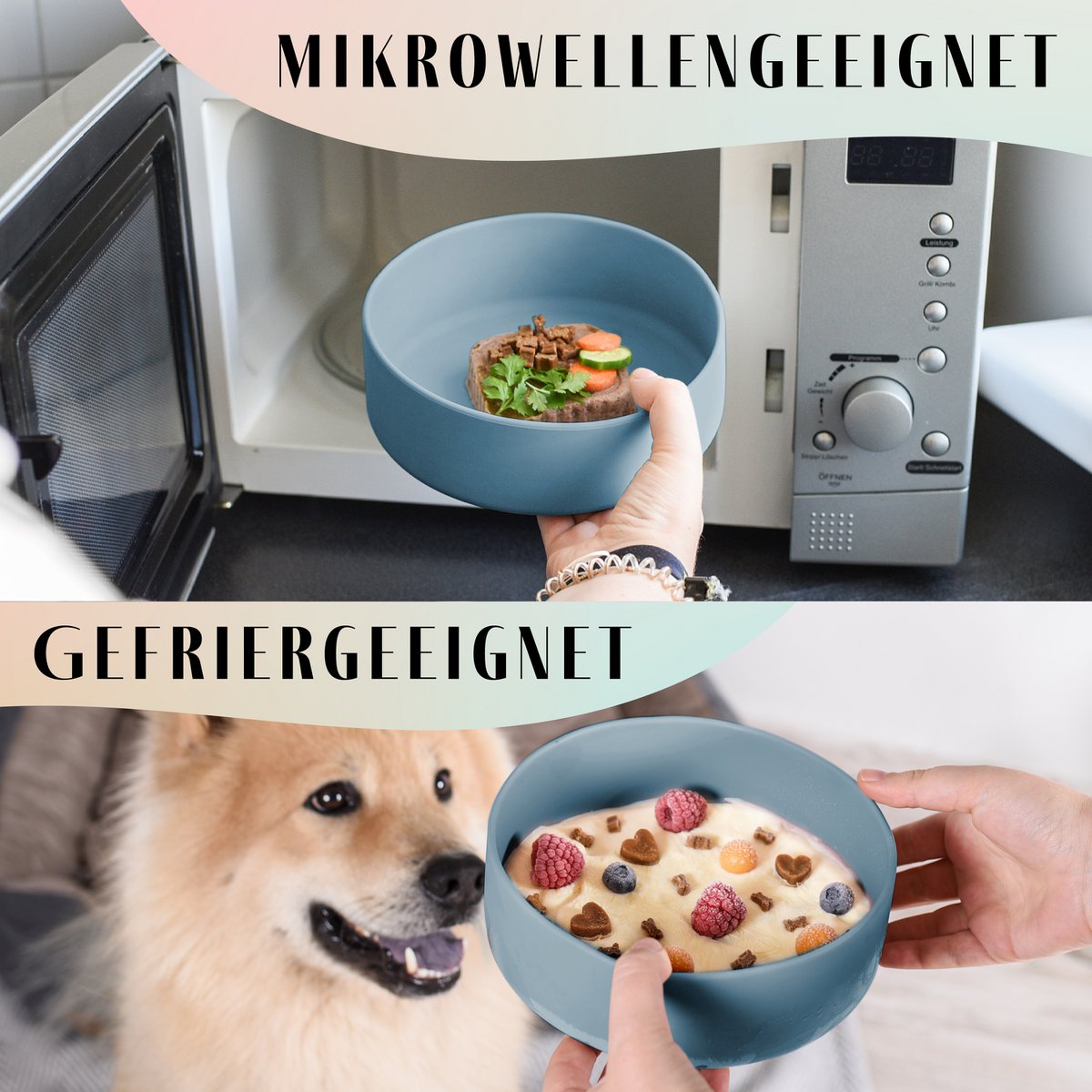 Pet Bowl – Silicone 3-in-1 with Lid