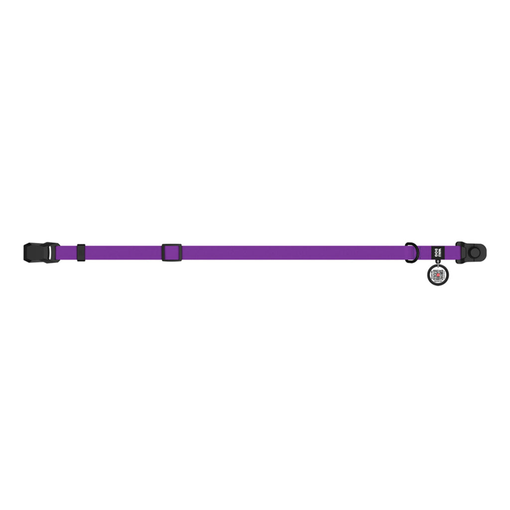 WAUDOG Magnet Dog Collar with QR Passport - Purple