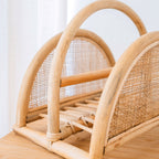 Revistero de Ratán – Soporte para Periódicos Boho Hecho a Mano