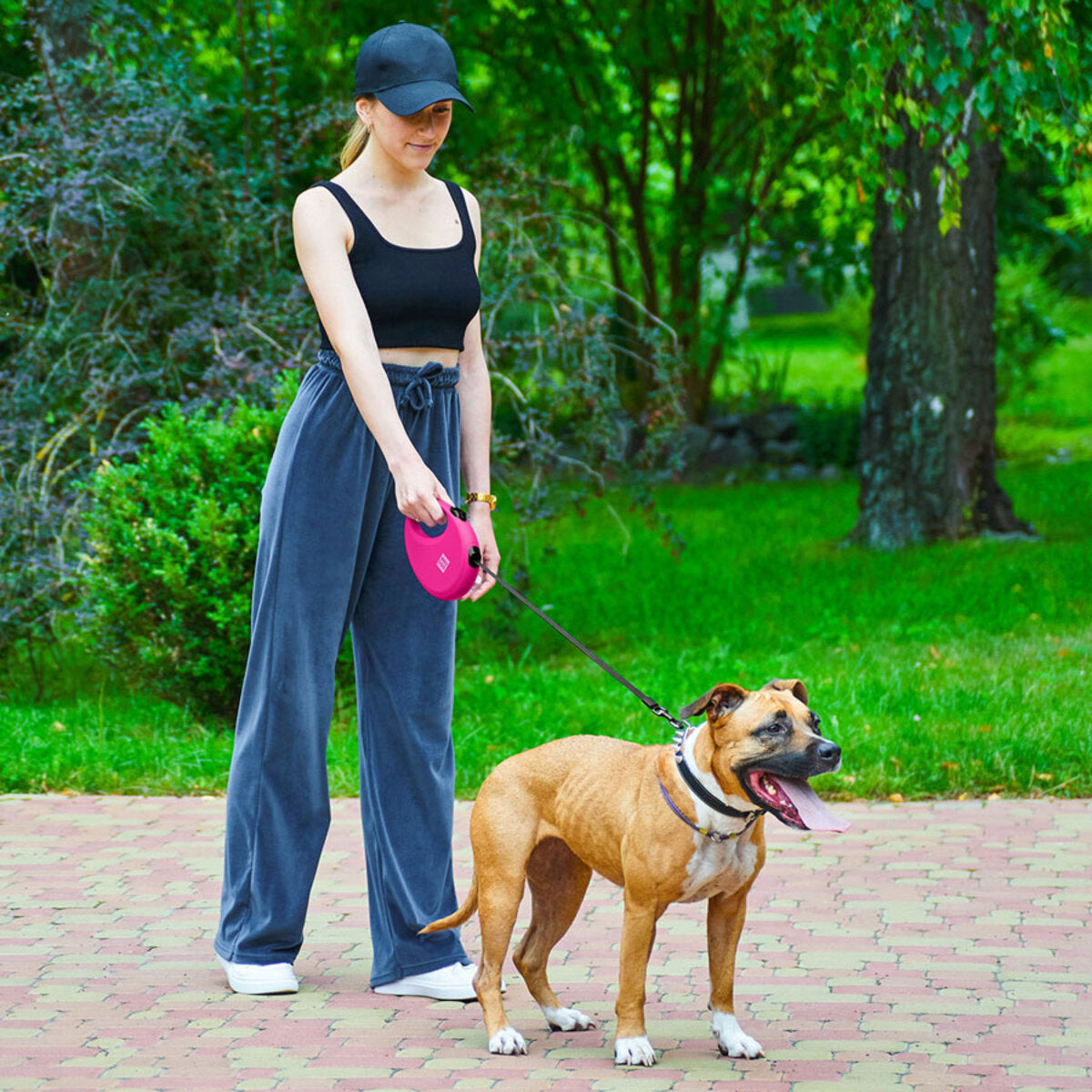 WAUDOG Nylon Dog Leash - Pink