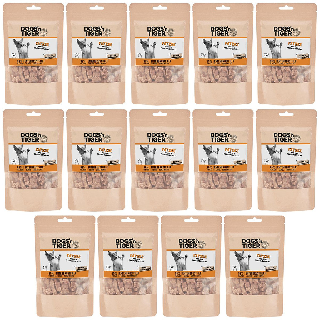 Hunde Snacks, Fatzke, Leckerlies, 99% gefriergetrocknetes Entenbrustfilet