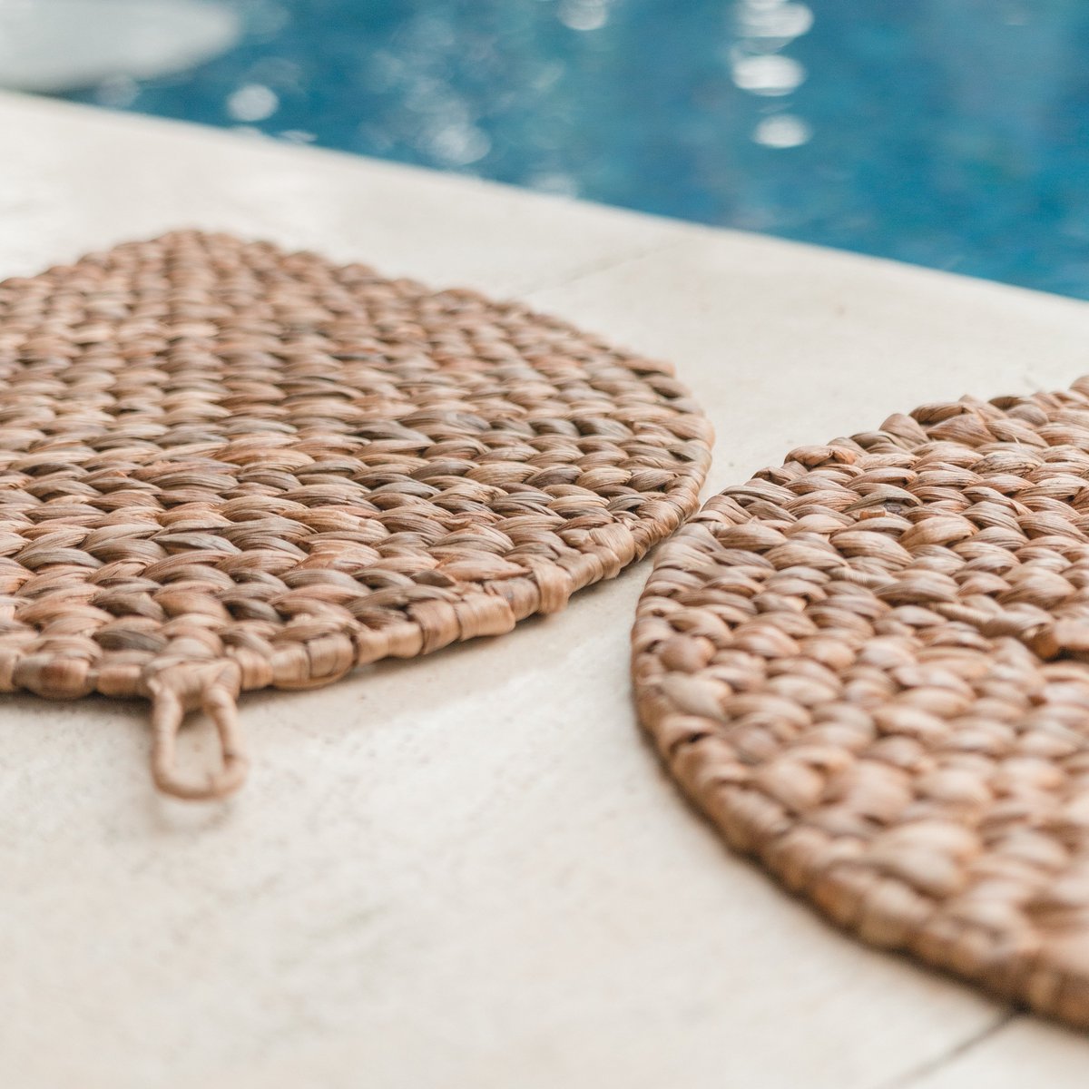 Juego de manteles individuales boho con forma de hoja de jacinto de agua (2, 4 o 6 piezas, 48 cm)