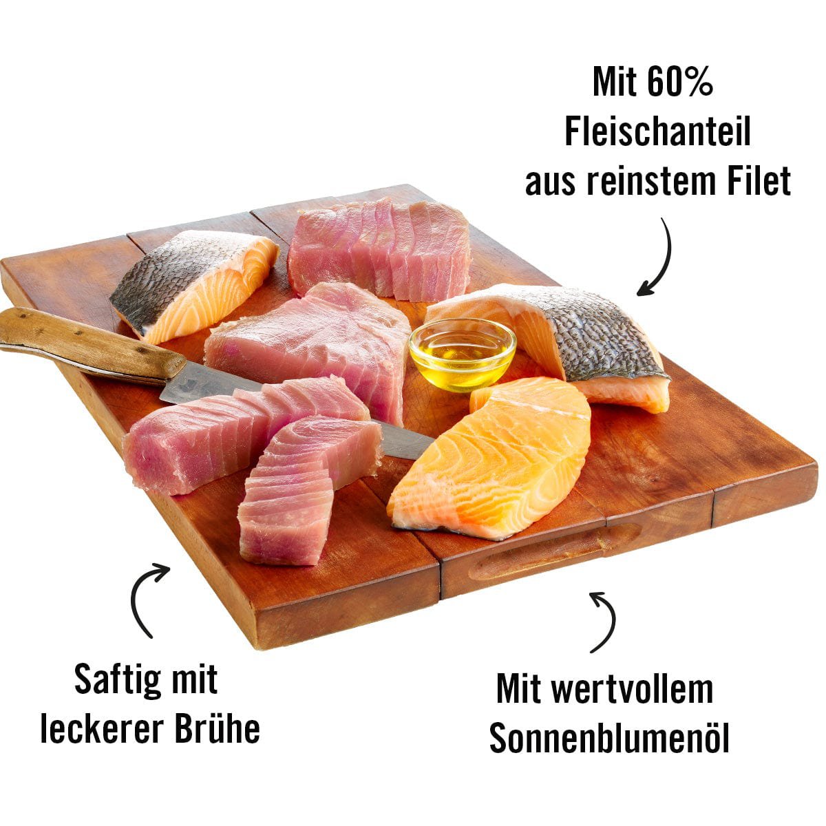 Dogs’n Tiger Adult Premium Katzenfutter, Meer, Nassfutter, Getreidefrei, Thunfisch & Lachs