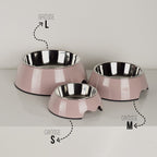 Futternapf - 2er Set - für Hunde und Katzen - Rose