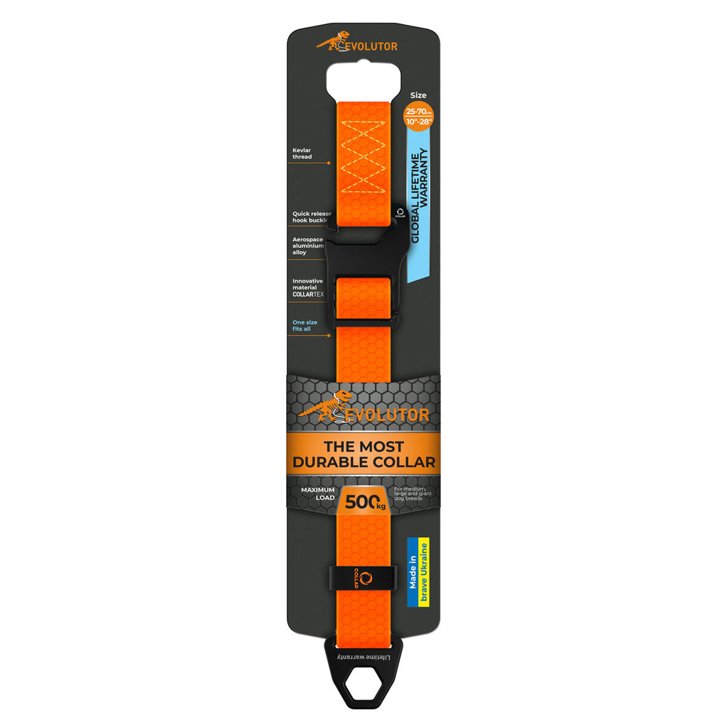 EVOLUTOR Adjustable Dog Collar - Orange
