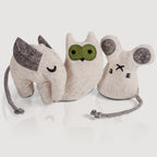 Juguetes para gatos con hierba gatera - Set rellenable (3 juguetes + 9 bolsas de hierba gatera)