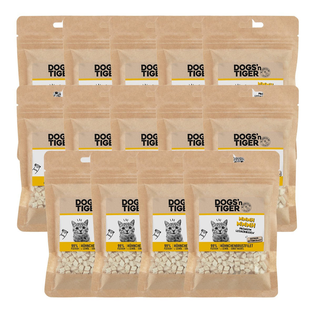 Adult Katzen Snacks, Leckerlies, 99% gefriergetrocknetes Hühnchenbrustfilet