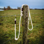 Adjustable Cotton Rope Dog Leash (Ecru)