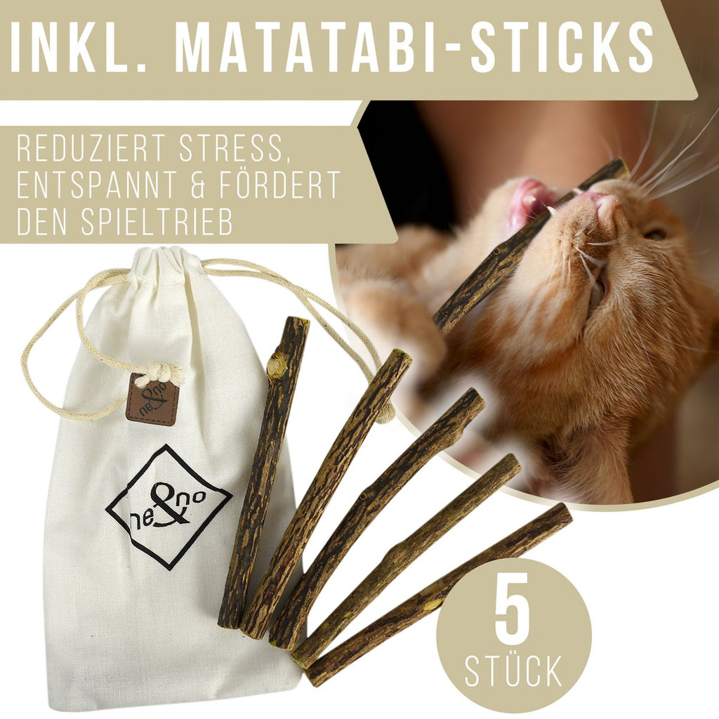 Acogedora Cama para Gatos de Radiador con 5 Palitos de Matatabi