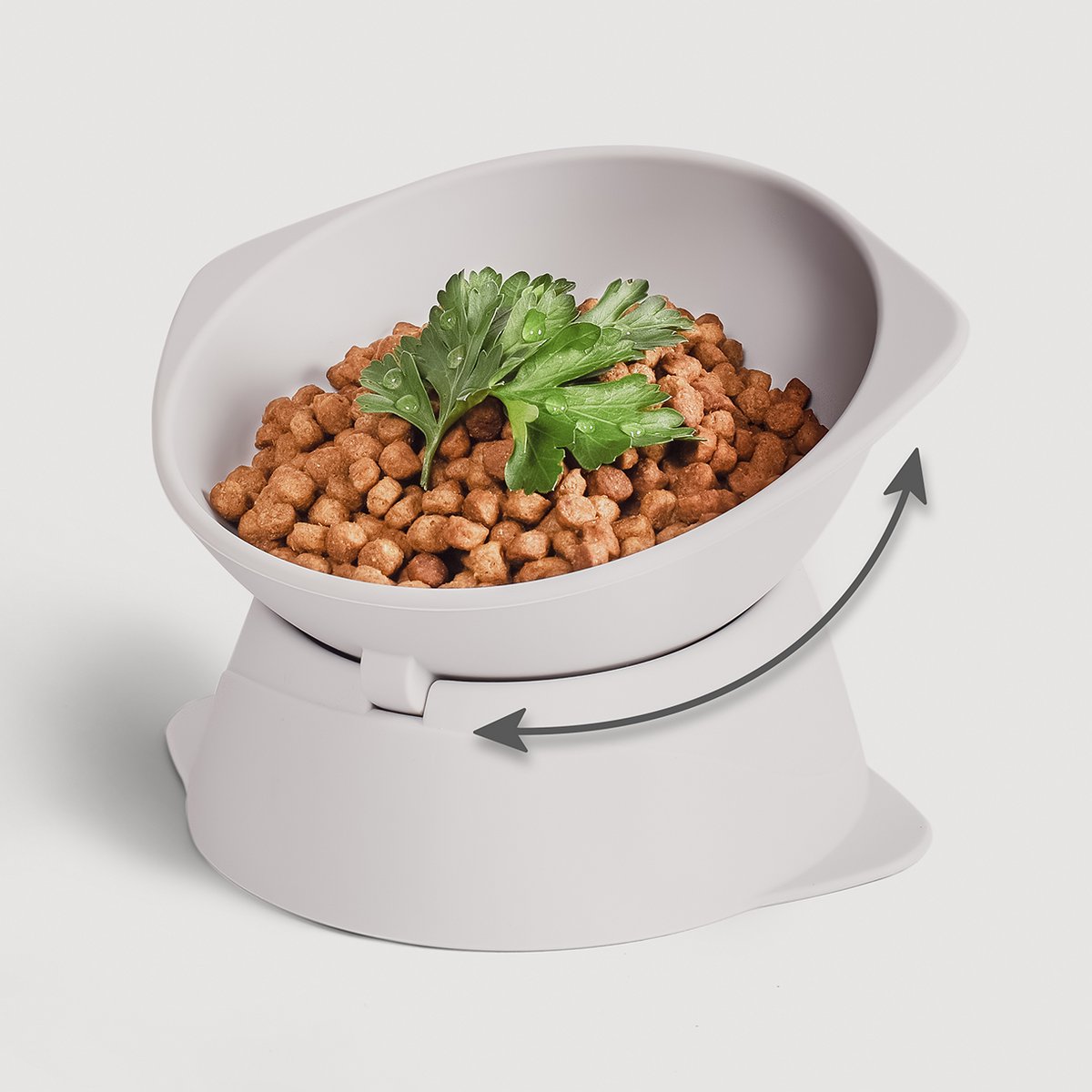 Erhöhter Silikon Katzennapf + mit verstellbarer Neigung