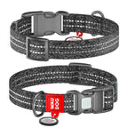 WAUDOG Re-cotton Reflective Dog Collar with QR Passport - Grey