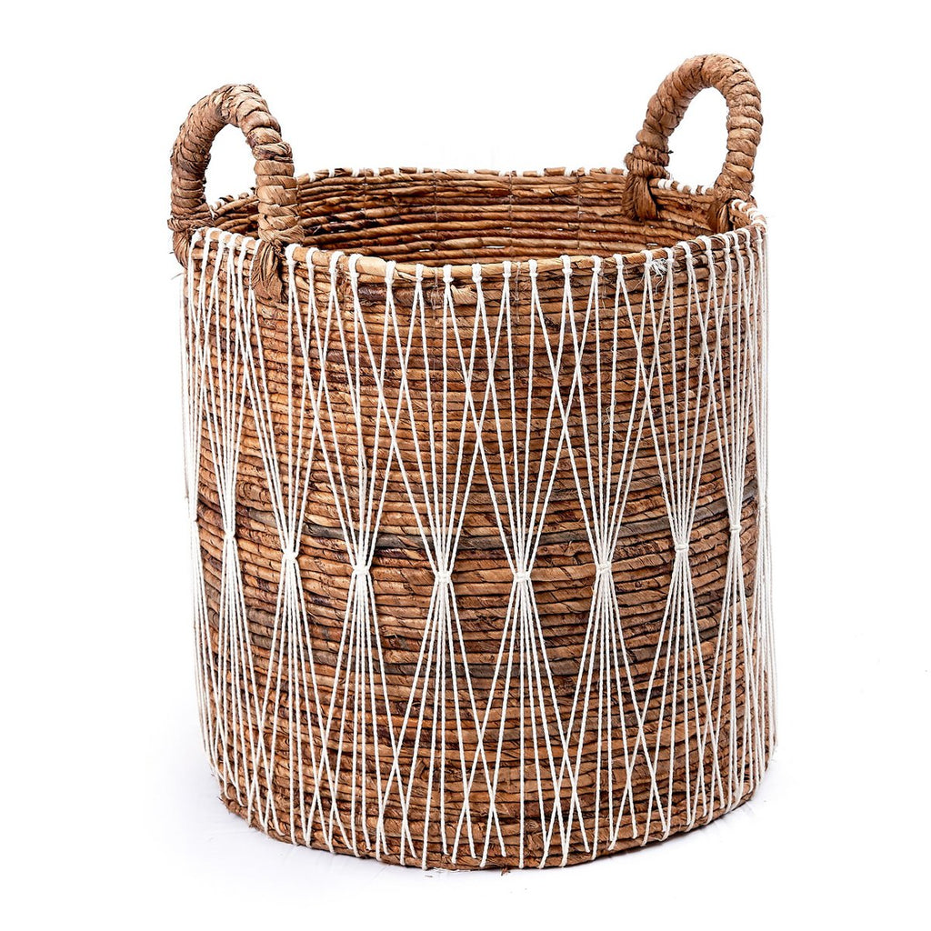 Cesto de Almacenamiento Boho de Fibra de Plátano – Cesto de Lavandería y Plantas (3 Tamaños)