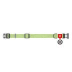 WAUDOG Re-cotton Reflective Dog Collar with QR Passport - Light green