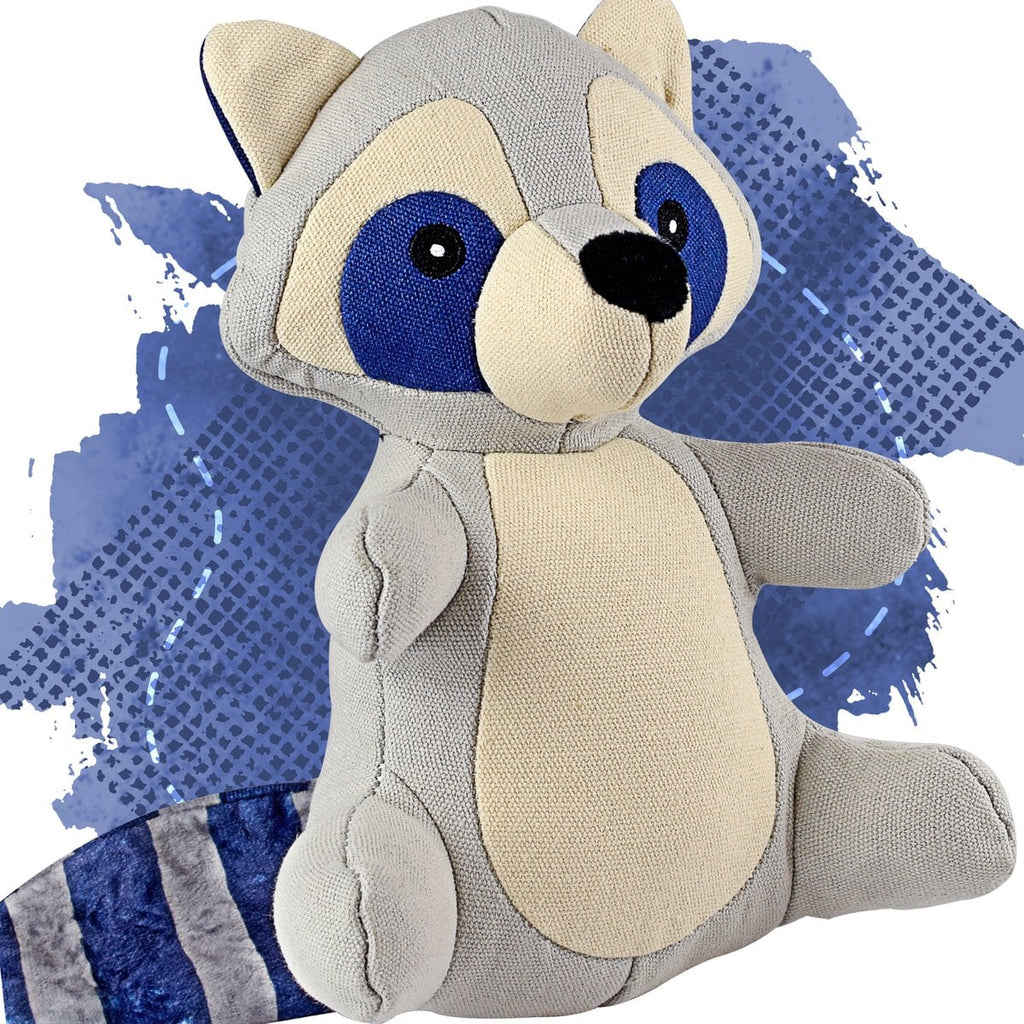 Peluche de perro con chirriador – Mapache