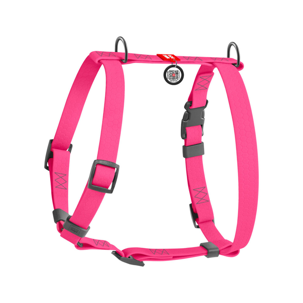 WAUDOG Waterproof Dog H-Harness with QR Passport - Pink