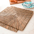 Juego de manteles individuales de hierba marina natural (2, 4 o 6 piezas, 36 cm)