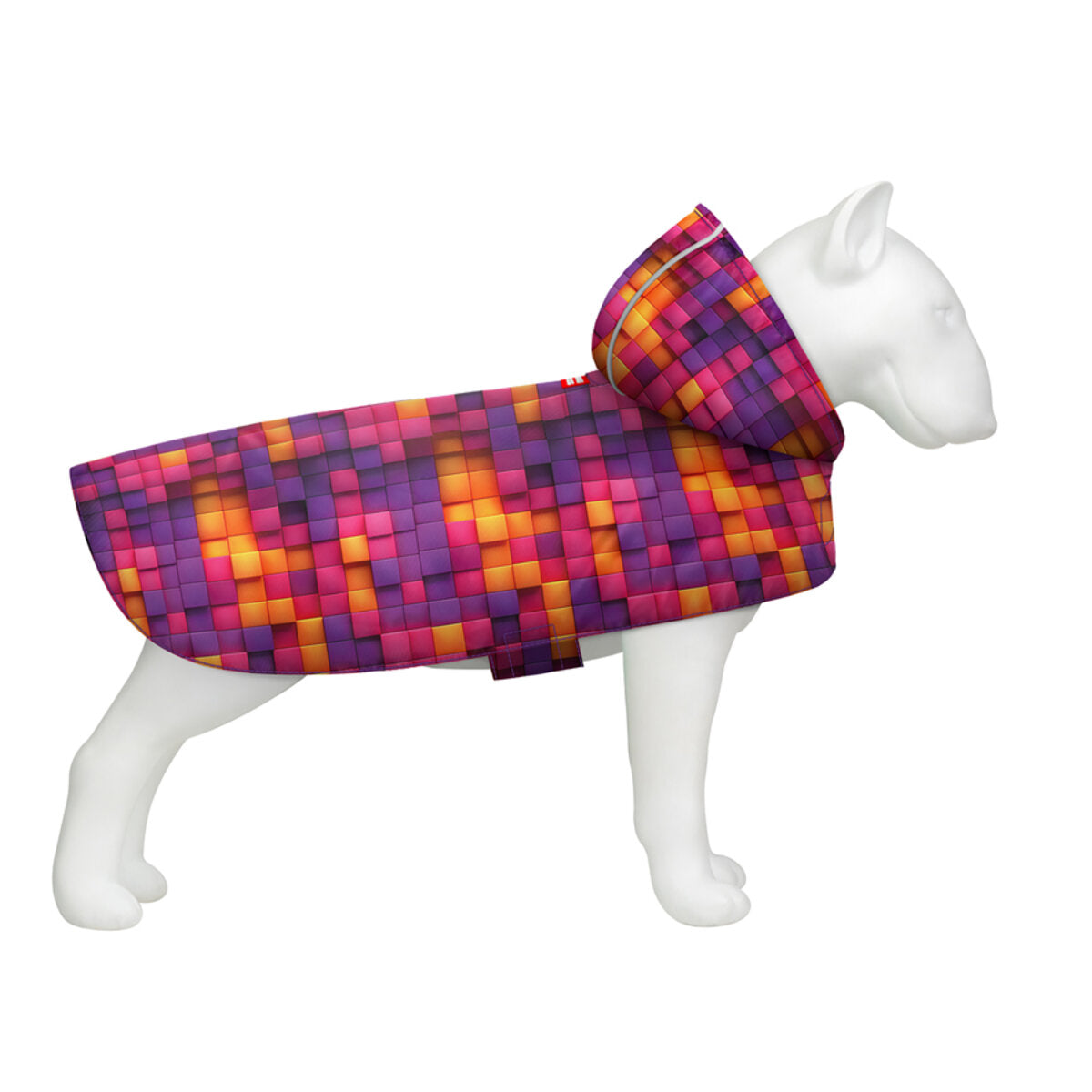 WAUDOG Clothes Dog Raincoat - 3D cubes