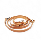Verstellbare Hundeleine aus Leder – Camel