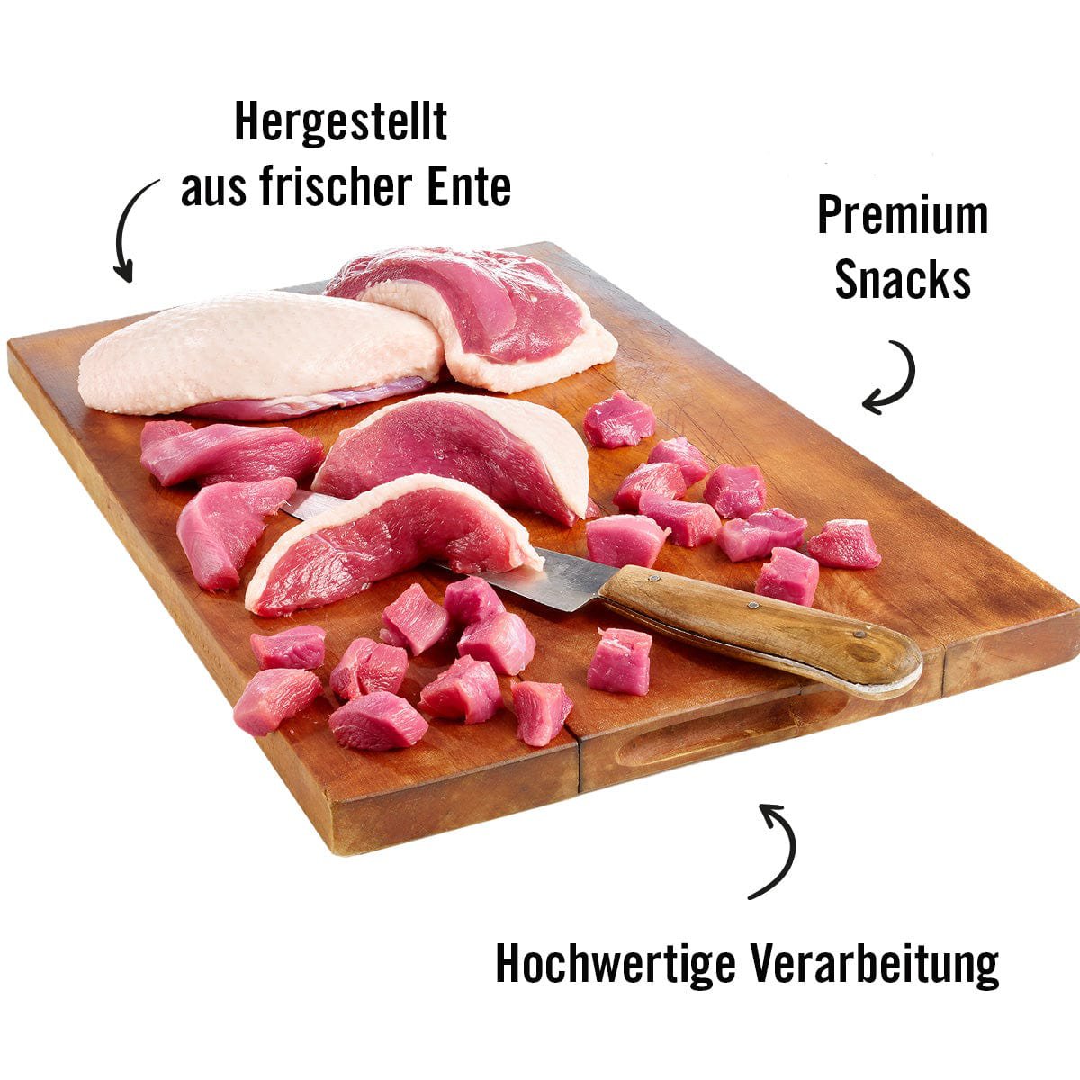 Dogs’n Tiger Adult Katzen Snacks , Leckerlies, 99% gefriergetrocknetes Entenbrustfilet