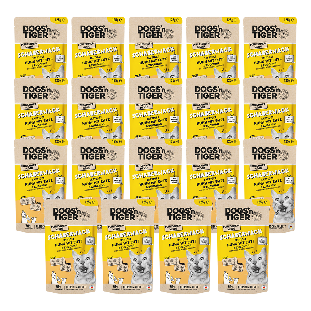 Adult Katzenfutter, Schabernack, Nassfutter, Getreidefrei, Huhn, Ente & Zucchini