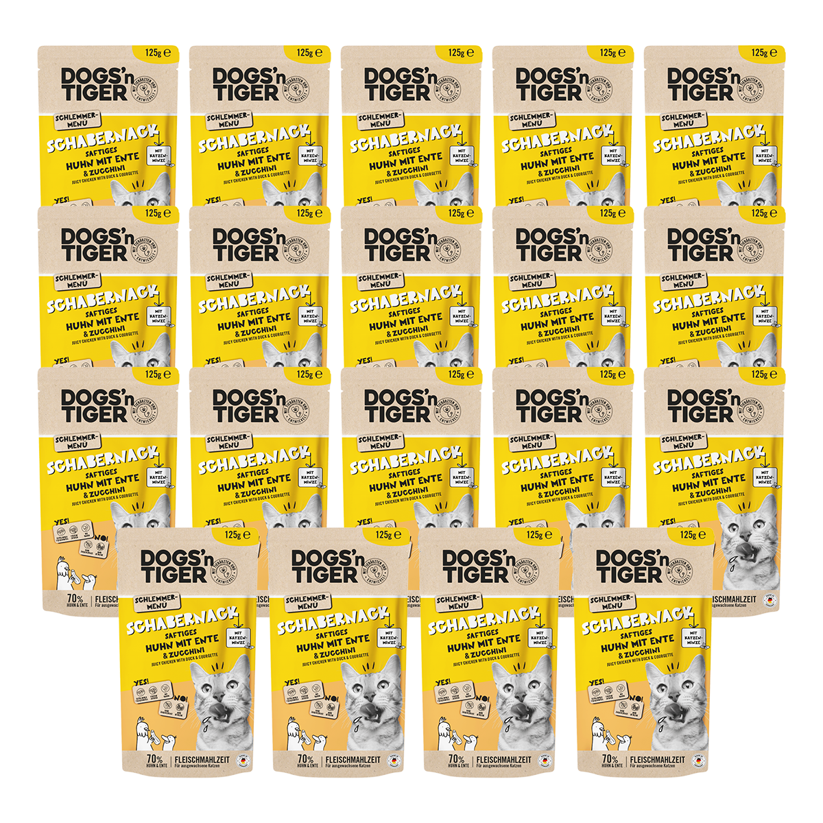 Adult Katzenfutter, Schabernack, Nassfutter, Getreidefrei, Huhn, Ente & Zucchini