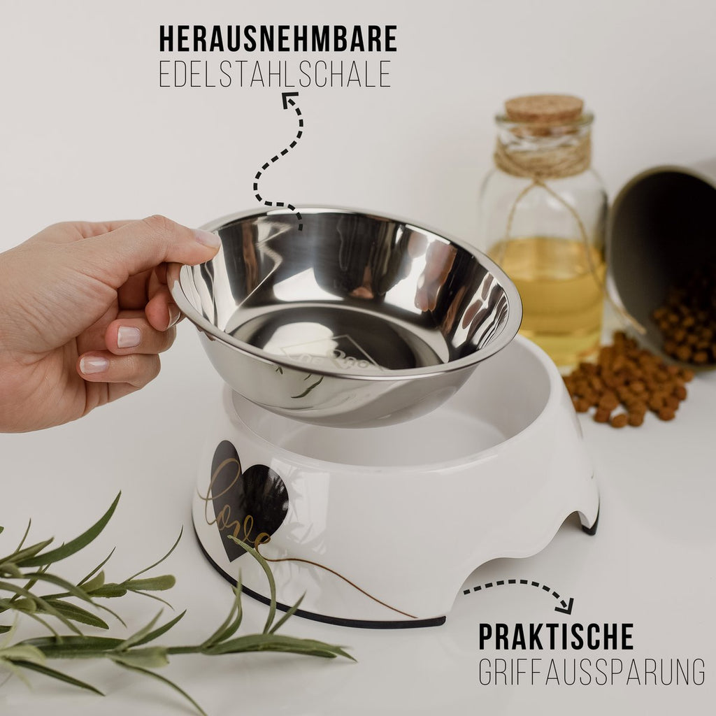 Futternapf 2er Set für große Hunde - Love Design