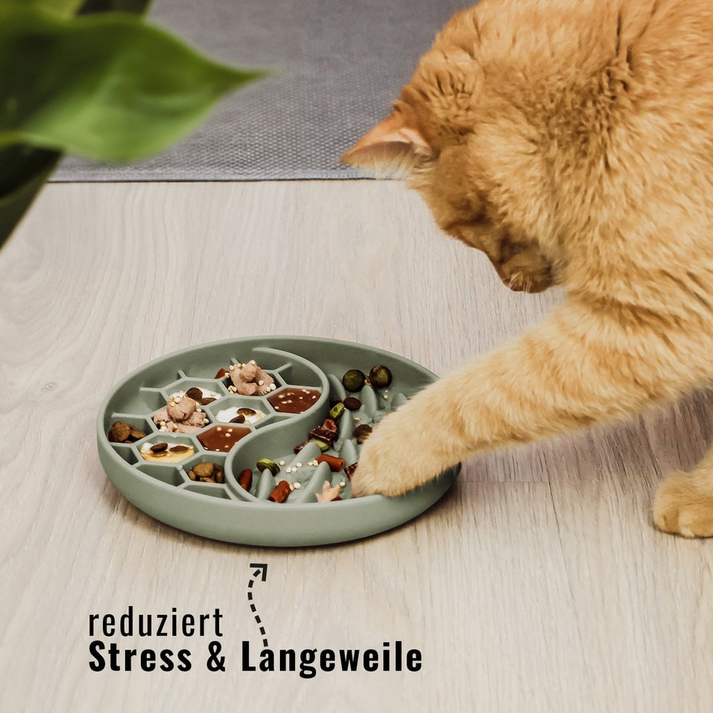 Anti-sling bowl for dogs and cats