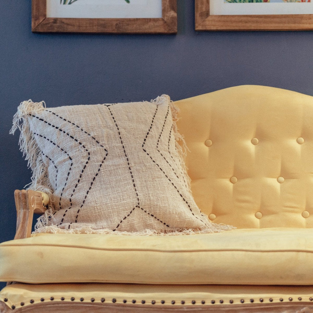 FLORES Premium Kissenbezug aus Baumwolle – Handgefertigtes Zierkissen 40x40 / 50x50