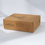 Ceramic double -food bowl with bamboo tap i 2er