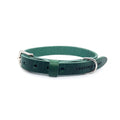 Hundehalsband aus Leder – Grün