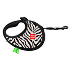 WAUDOG R-Leash Retractable Dog Leash - Zebra