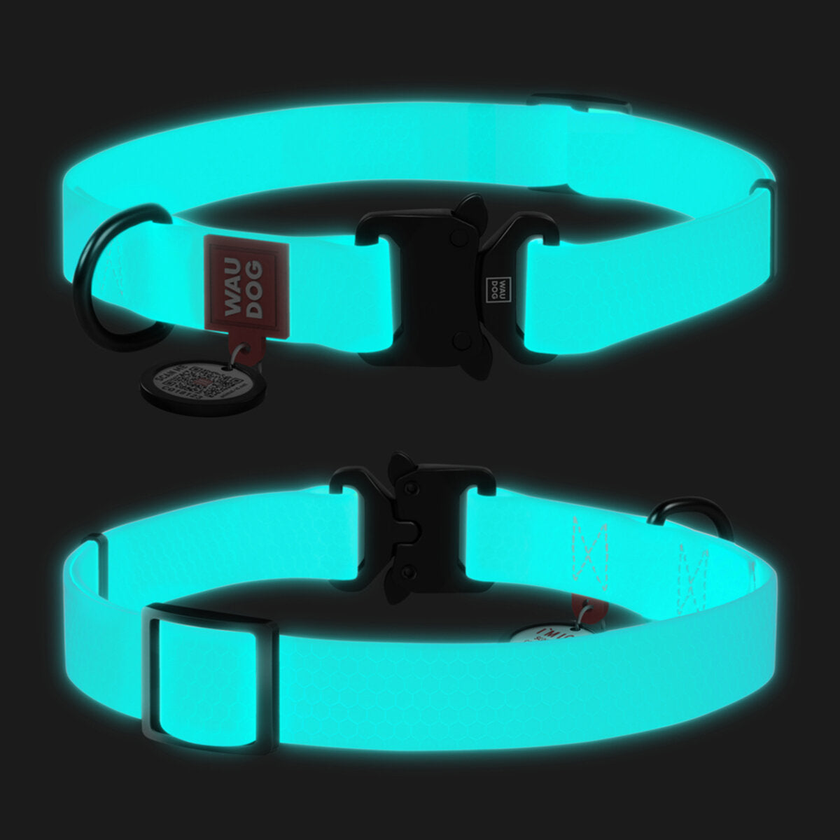 WAUDOG Waterproof Dog Collar with QR Passport - Menthol