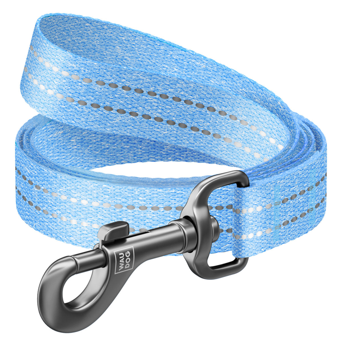 WAUDOG Re-cotton Reflective Dog Leash - Blue